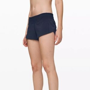 Lululemon Navy Speed Up LR Shorts 2.5”